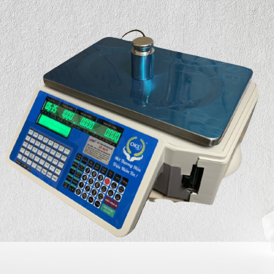 Cân siêu thị 2/1 in tem dán , in bill,in phiếu